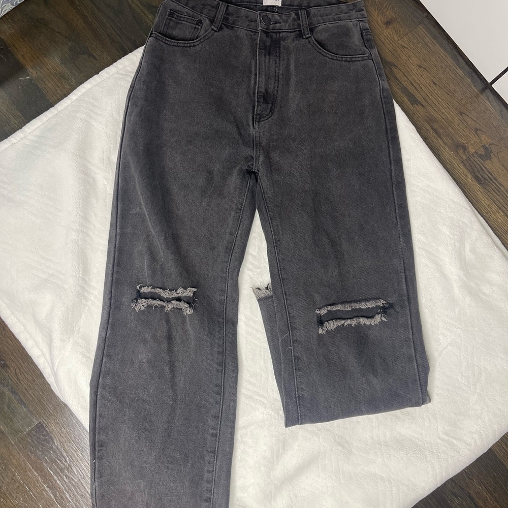 Princess Polly Distressed Black Jeans